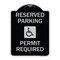 Signmission Reserved Parking Permit Required W/ Graphic Heavy-Gauge Aluminum Sign, 24" x 18", BS-1824-23059 A-DES-BS-1824-23059 - alternate 1